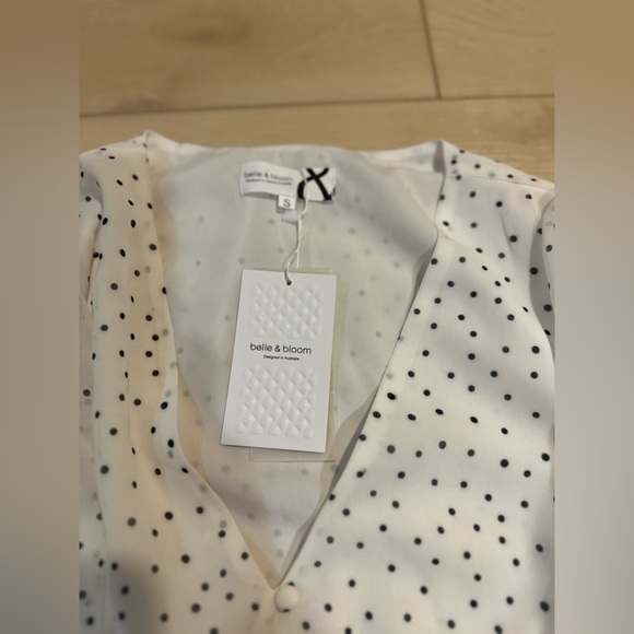 NWT Belle & Bloom polka dot midi tiered dress size small - Picture 10 of 10